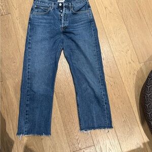 Agolde Blue Ankle Cropped Jeans